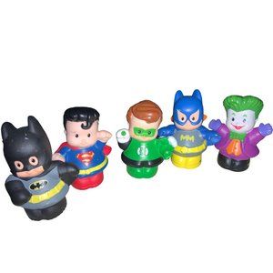 Fisher Price Little People Super Heroes Batman, Superman, Joker, Green Lantern